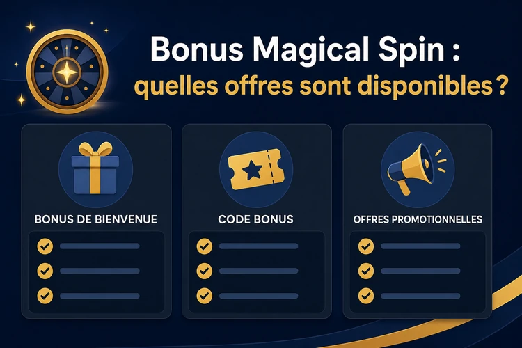 Bonus Magical Spin: quelles offres sont disponibles?